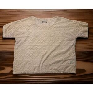 Abercrombie & Fitch Y2K Mesh Lace Womens Top‎ Size Small Cream